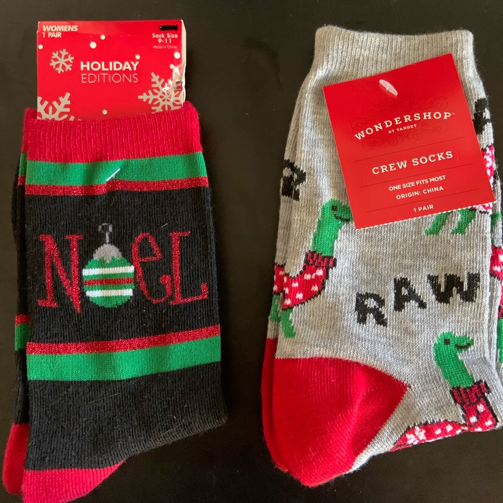 NWT Holiday Socks-2 Pair